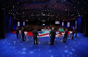 ABC News' David Muir and Martha Raddatz host the Republican Debate from St. Anselm College in Manchester, NH (photo credit: Disney | ABC Television Group via Flickr, CC BY-ND 2.0)