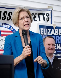 Sen. Elizabeth Warren (D-MA) (photo credit: Tim Pierce via Flickr, CC BY 2.0; original photo: https://www.flickr.com/photos/qwrrty/8152000142/)