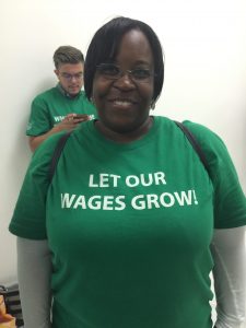 A Fed Up activist outside a Congressional hearing (photo credit: Ralph Benko)