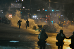 Unrest in Ferguson, Mo., in August 2014 (photo via Wikimedia Commons, CC BY-SA 4.0)