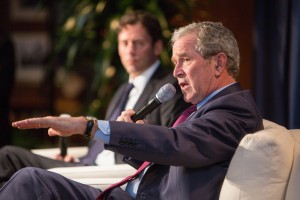 Former President George W. Bush (photo credit: LBJ Foundation via Flickr, CC BY 2.0)