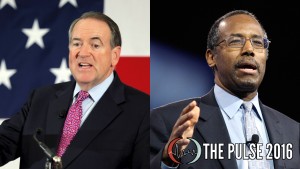 From left: former Arkansas Governor Mike Huckabee and Dr. Ben Carson