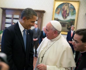 Pope Francis meets with President Barack Obama in March 2014