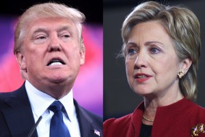 From left: Donald Trump and former Secretary of State Hillary Clinton (credit: Gage Skidmore/Marc Nozell)