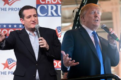 From left: Sen. Ted Cruz (R-TX) and Donald Trump