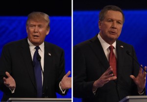 From left: Donald Trump and Ohio Gov. John Kasich (Credit for photos: Disney | ABC Television Group via Flickr)