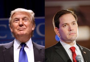 From left: Donald Trump and Sen. Marco Rubio (R-FL)