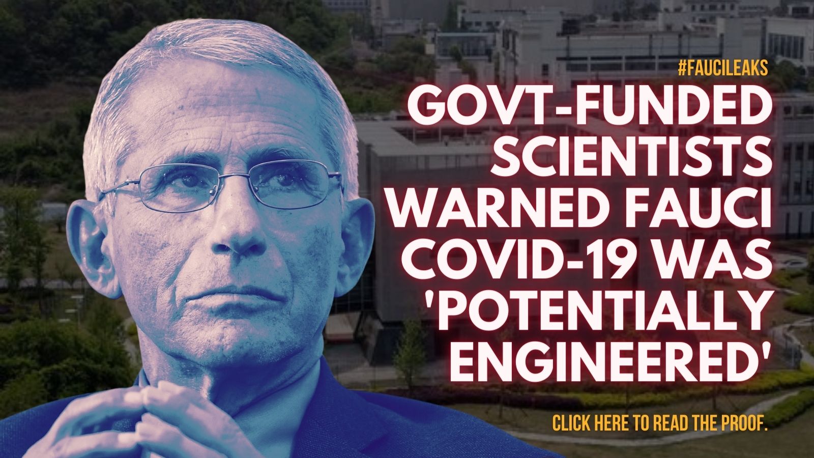 COVID "Looks Engineered," Govt-Funded Immunologist Told Fauci in January 2020.